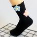 Socks Handmade Flower Socks For Women, Curled Wool Flower Socks, Autumn And Winter Warm Mid Tube Socks, Student Sports Socks_vogvips.com