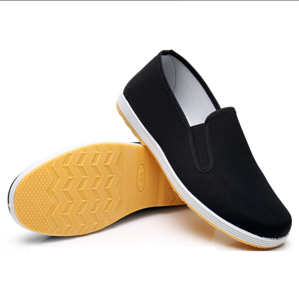Old Beijing-style Non-slip Casual Black Breathable Men's Canvas Work And Driving Shoes, Military-style Single Shoes_vogvips.com