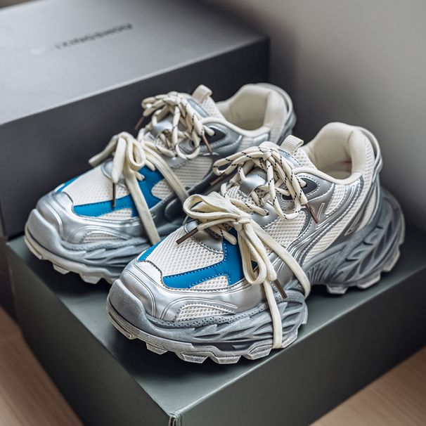 2025 Autumn New Ins Men's Thick Sole Height Increasing Casual Sports Fashion Versatile Trendy Breathable Dad Shoes_vogvips.com