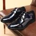 Suitable For All Seasons New Men's Spring And Autumn Fashion Lace-up Korean Style British Pointed Toe Formal Leather Large Size Shoes_vogvips.com