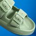 2023 New Adjustable Slippers Thick Sole Slippers Double Buckle Home Bathroom Anti Slip Cloud Slippers Women Outdoor Beach Slides_vogvips.com