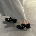 Ballet Women's Retro Thick Heel Single Shoes French Square Toe Fairy Style Mary Jane High Heels_vogvips.com
