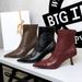 2738-2 Slim For Women Retro Soft Leather Pointed Toe Ankle Single Thin Heel Petite Versatile Stretch French Short Boots_vogvips.com