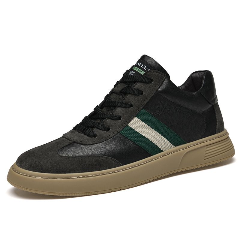 Fleece Shoes Men's Round Head Casual Men's Board Shoes Front Lace-up Flat Bottom Work Men's Shoes_vogvips.com