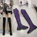 New Flat Over-the-Knee Martin Round Toe Long Size 43 Women's Boots_vogvips.com