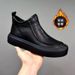 European Warm Series Fleece-Lined Martin For Men, Winter British Style Warm High-Top Leather Boots, Trendy Versatile Cotton Boots_vogvips.com