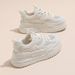 sponge Cake Platform White Shoes Women's Small Height-increasing Shoes Mesh Breathable Casual Board Shoes_vogvips.com