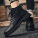 Martin Boots Men 2025 Mid Top Men's New Style Trendy Men's Shoes British Style Work Boots Men's High Top Leather Shoes Winter_vogvips.com