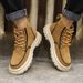 Autumn New Martin Men, Thick-Soled Height-Increasing Outdoor Shoes, Casual Men's Leather Boots, High-Top Lace-Up Work_vogvips.com