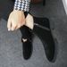 New Fashion Retro Martin Boots Men's Thick Sole Lace-up Business Leather Men's Boots Round Toe Thick Sole High Top Leather Boots Chelsea Short Boots_vogvips.com