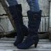 New Autumn And Winter Boots From Europe And America, Knee Length, Medium Boots, Suede, High Heels, Belt Buckle, Short Boots_vogvips.com