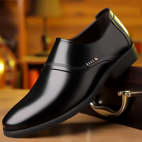 TerraStride Spring Men's Business Wedding Height Increasing Casual Korean Style Leather Formal Breathable Groom Shoes_vogvips.com