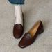 Loafers Soft Sole Mom Medium Work Shoes Leather Shoes Casual Doudou Women's Shoes Shallow Mouth Single Shoes_vogvips.com