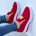 Women Casual Shoes Thick Bottom Solid Color Vulcanized Sneakers Casual Wedge Walking Shoes Slip On Zipper Shoes B00017_vogvips.com