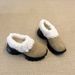 platform-soled Loafers For Women, Small People To Increase Their Height, Add Fleece To Keep Warm, And Pedal Small Leather Shoes._vogvips.com
