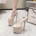 Pointed-toe Waterproof Platform Fashion New Arrival Thin Heel Super High Heel Casual Wedding Banquet Fashion Sandals Women's Flats_vogvips.com