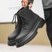 Darth Vader Skinny Men's Short Boots Locomotive Style Retro Tooling Boots Thick-soled Height Increasing Martin Boots_vogvips.com