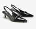 French Small Medium Heel Sandals For Women Summer 2024 Spring Black Pointed Kitten Heel Single Shoes High Heels Temperament_vogvips.com