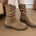 Knight Boots, Short Boots, Thick-heeled Women's Shoes, Autumn 2025 New Style Boots_vogvips.com