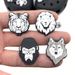 Black And White Series Animal Head Shoes Flower Shoe Buckle PVC Soft Glue DIY Detachable Garden Shoe Decorative Buckle Accessories_vogvips.com