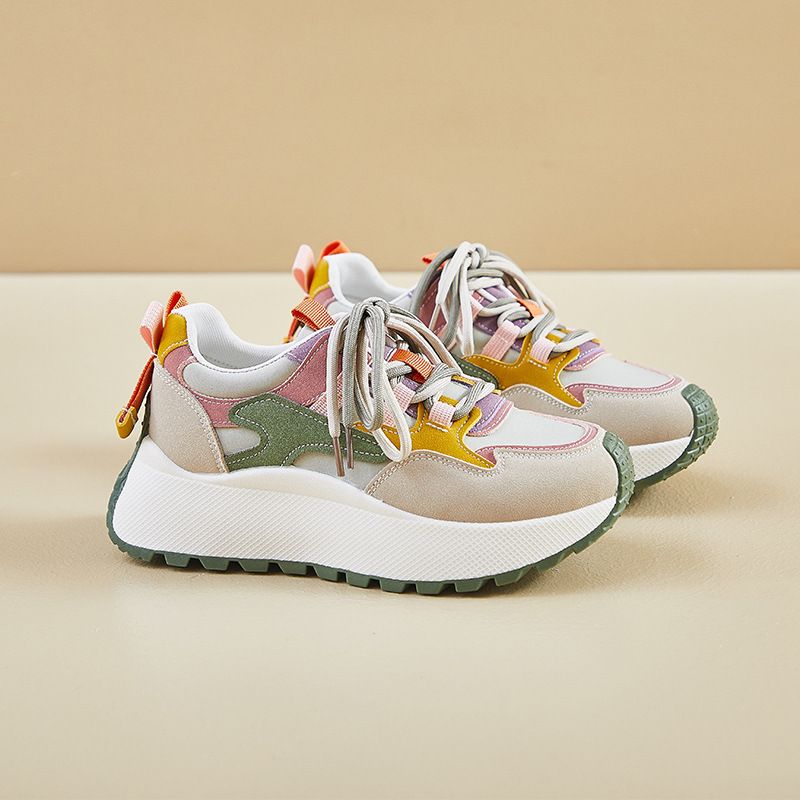Ins Korean Style New Dad For Women 2025 Spring Student Running Sports Thick Sole Height Increasing Casual Shoes BN016-1_vogvips.com