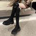 Fashionable Elegant Brown High-End Over-the-Knee Thick-Soled Long 2024 New Summer Slimming High Tube Riding Boots_vogvips.com