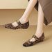 Cameido Women's Small Square - Toed Low - Heeled Mary Jane Shoes, Leopard - Print One - Strap Low - Cut Single - Sole Shoes For Spring 2025_vogvips.com