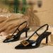Women's Shoes One Strap High Heels With Stilettos And Pointed Toes With Hollow Back Fashion Women's Shoes_vogvips.com