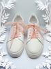 2 Pieces Lace Shoelaces, Ballet Style Cute Girl Accessory, Black And White Silk Lace Edged Shoelaces_vogvips.com