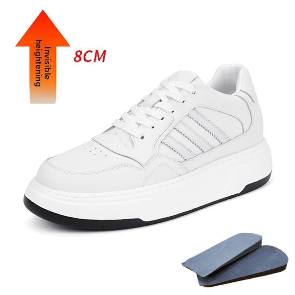 Increase The Height Of Thick Soles, Small White Shoes, Men's Thick Soles Increase The Height Of Leisure_vogvips.com