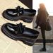 British Style Thick Soled Women S Leather Shoes New Spring And Autumn Mary Jane Versatile Black JK Platform Loafers_vogvips.com