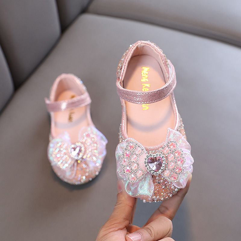 New Lady Girl Princess Girl Student Princess Single Shoe Leather Shoes Dance Butterfly Yarn_vogvips.com