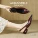 Luxurious And Sophisticated 2026 New Model Chunky Heel High-heeled Shoes For Women, Niche Metal Anti-kick Toe Summer_vogvips.com