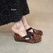Leopard Print Suede Shallow Mouth Single Shoes For Women Spring And Autumn New French Fairy Style Hidden Wedge Mary Jane_vogvips.com
