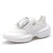 New Nana Ouyang RV Rhinestone Women Thick Sole Spring Summer 2024 Sneakers Square Buckle Dad Shoes Fashion_vogvips.com