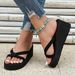 Summer New Women's Petite Size Sandals Height Increasing Non Slip Flip Flops Wedge Heel Suitable For Students And Outdoor Wear_vogvips.com