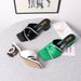2024 New External Single Square Head Irregular High Heel Instagram Style One Line Water Diamond Fashion Versatile_vogvips.com