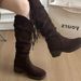 2025 Autumn Tassel Knight Thick Heel Over-the-Knee Long Slimming Slouch High Boots Women_vogvips.com