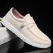 Large-size Men's Shoes, Loafers, Korean Style, Fashionable, Casual, Trendy, Breathable, Lightweight, Slip-on, Light Canvas Shoes_vogvips.com
