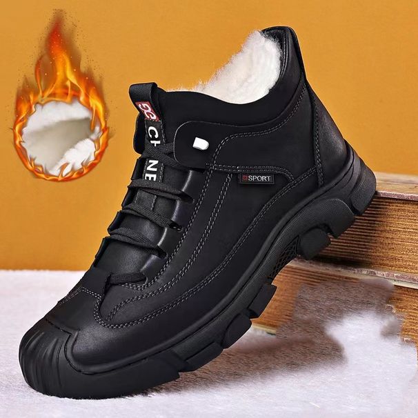 2025- New Style Cotton Shoes, Fleece Warm Snow Boots, Thickened Cotton Boots, Men's Cotton Shoes_vogvips.com