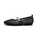 Ballet-style Fishnet Mary Jane For Women, 2025 Summer New Model, Hollowed-out, Breathable, Soft-soled, Round-toed,_vogvips.com
