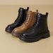 2026 Leather Thick-soled Heightening Martin Boots Women's Medium Tube Thick-soled Versatile Retro British Style Short Boots Platform Shoes Versatile_vogvips.com