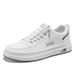 Spring New Breathable White Sneakers Men's Versatile Thick-Soled Sports Casual Leather Board Trendy Shoes_vogvips.com