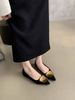 French Style Evening Breeze Elegant Pointed Toe Shallow Mouth Single Shoes For Women Spring And Autumn New Korean_vogvips.com