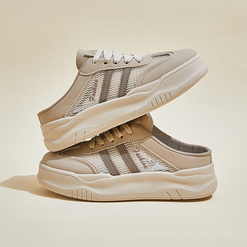 Little White Shoes Female Students Thick-soled Heightening Shoes Mesh Breathable Casual_vogvips.com