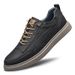 Men's Round Head Board Shoes Cowhide Surface Breathable Casual White Shoes Low-top Sports Shoes_vogvips.com