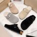 New Version Casual Fleece-Lined Thickened Warm Shoes For Men And Women, Furry Shoes, Lazy Outdoor Wear_vogvips.com