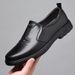 TerraStride Extra Large And Small Men's Slim Fit, Size 36-48, Loafers, Slip-On Business Casual Fleece-Lined Cotton Sh, Leather_vogvips.com