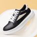 heightened Thickened Sole Leather Surface Inverted Triangle Low-top Men's Shoes Dark Wind Board Shoes High Street Sports Break_vogvips.com