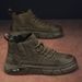 European Warm Series Men's Martin Autumn British Style High-top Leather Waterproof Casual Shoes Thick-soled Work Fashionable Short Boots_vogvips.com